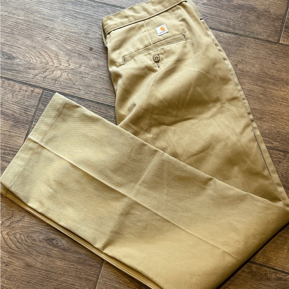 Carhartt Relaxed Straight Twill Dungaree Work Pants Mens
Size 31x32 Khaki